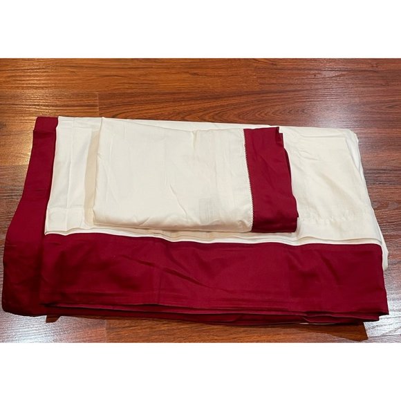 BOLL & BRANCH PERCALE HEMMED F/ QUEEN DUVET COVER SET - Picture 3 of 6